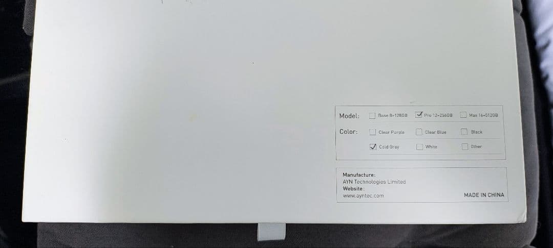 その他 AYN Odin2 Pro 12GB / 256GB Cold Grey