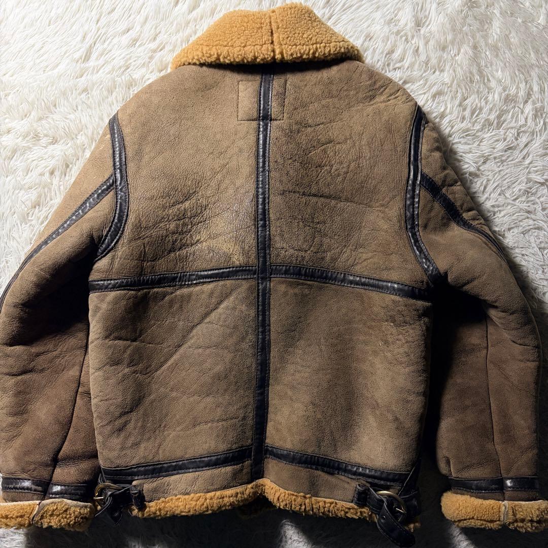 【米国製】schott フライトジャケット　B-3 羊革　ムートン　ボア　34