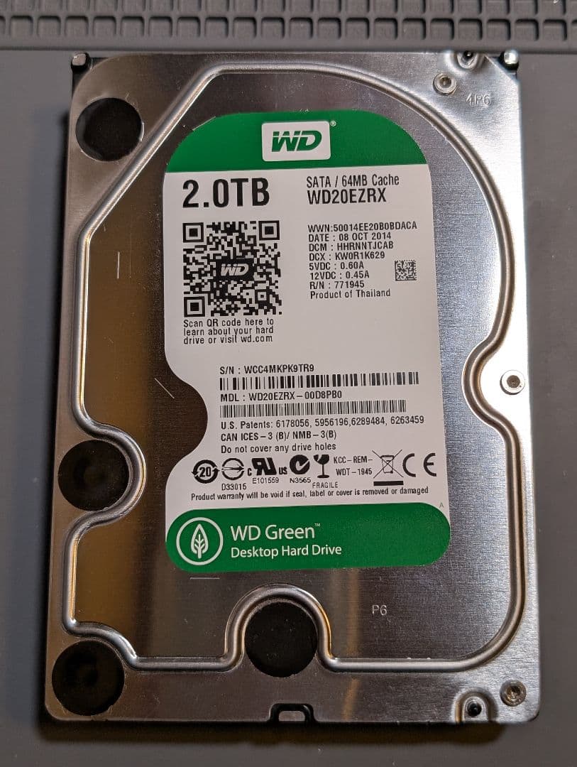 stuffer WD Green 2TB 3台 内蔵ハードディスクドライブ