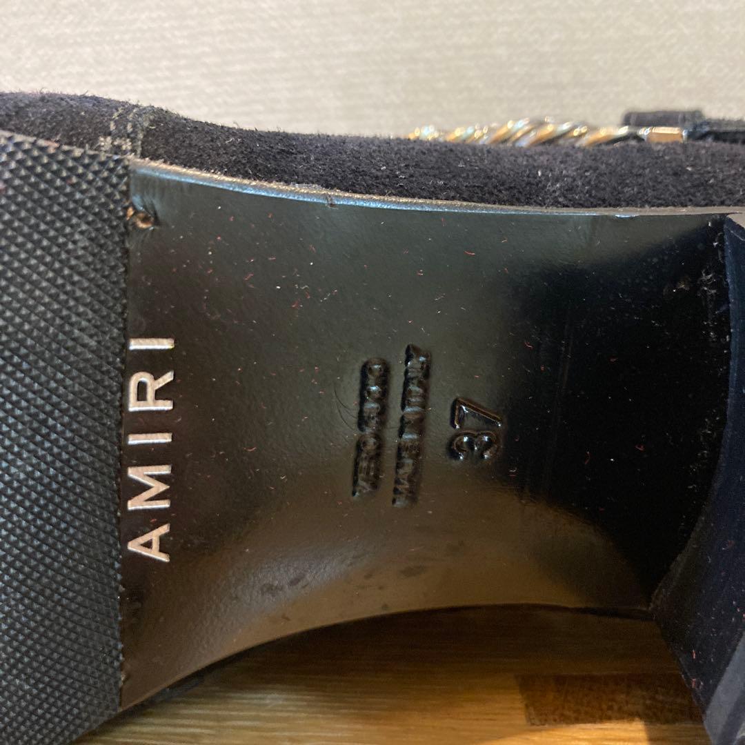 AMIRI バンダナバックルブーツ ブラック スウェード サイズ37