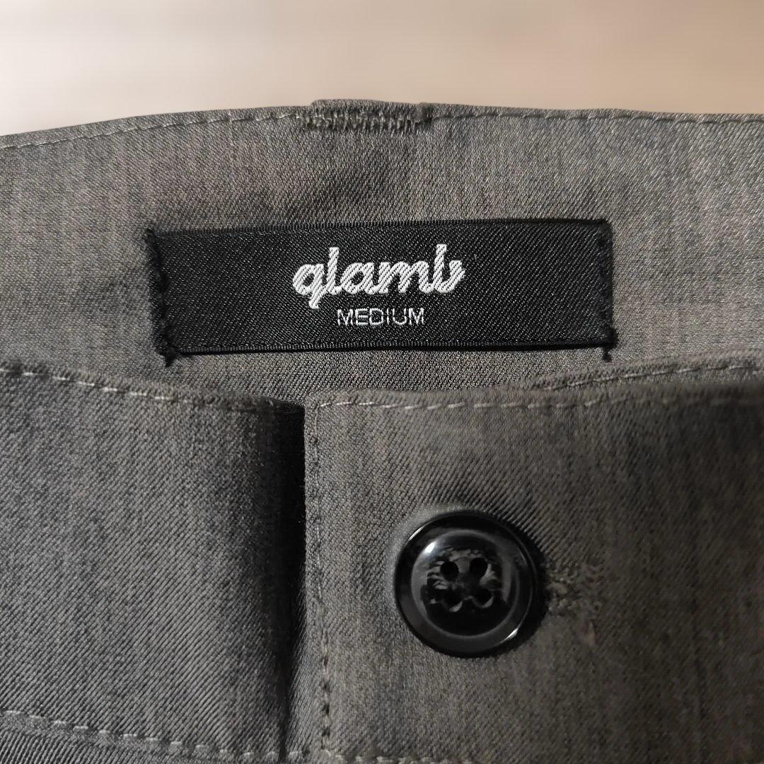 未使用に近い極美品glamb、グラム 7部丈サルエル型パンツ Mサイズ グレー系