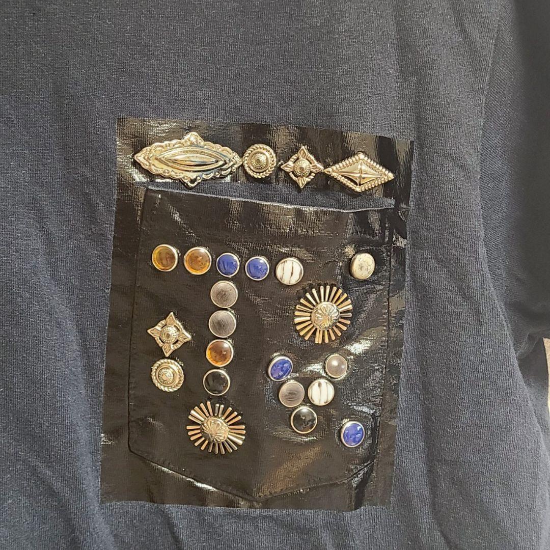TOGA VIRILIS トーガビリリース スタッズTシャツ 黒 半袖 46