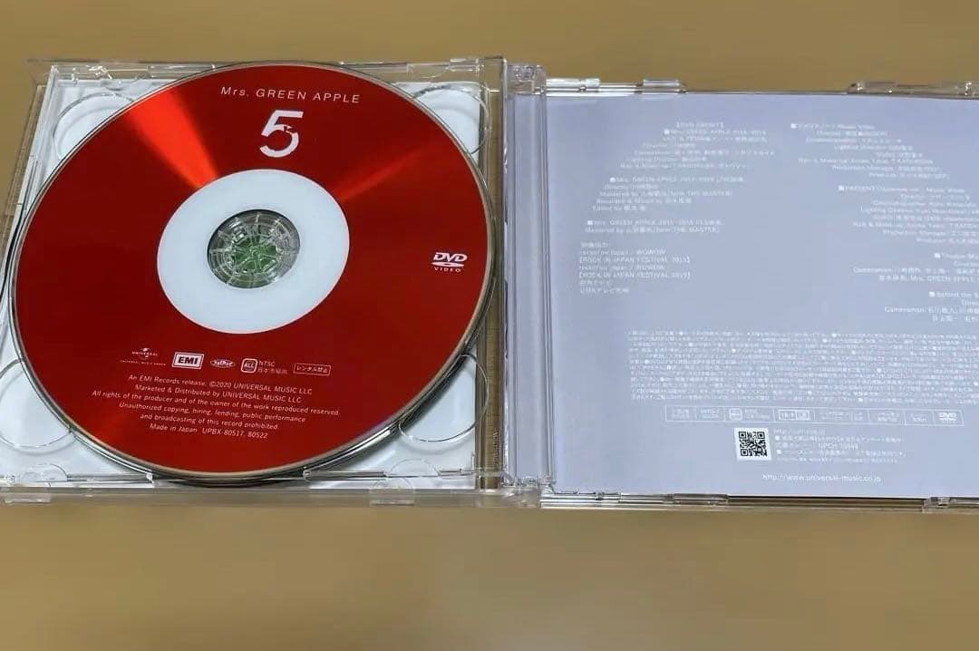 【初回限定版】　Mrs. GREEN APPLE 「5」　CD ＋ DVD