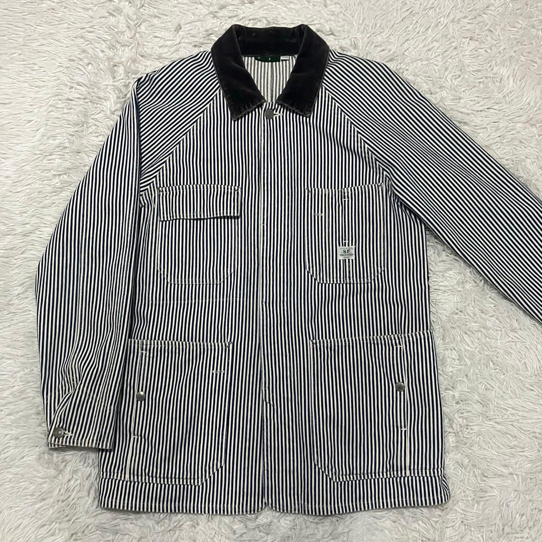ササフラス SASSAFRAS ヒッコリー カバーオール Mサイズ