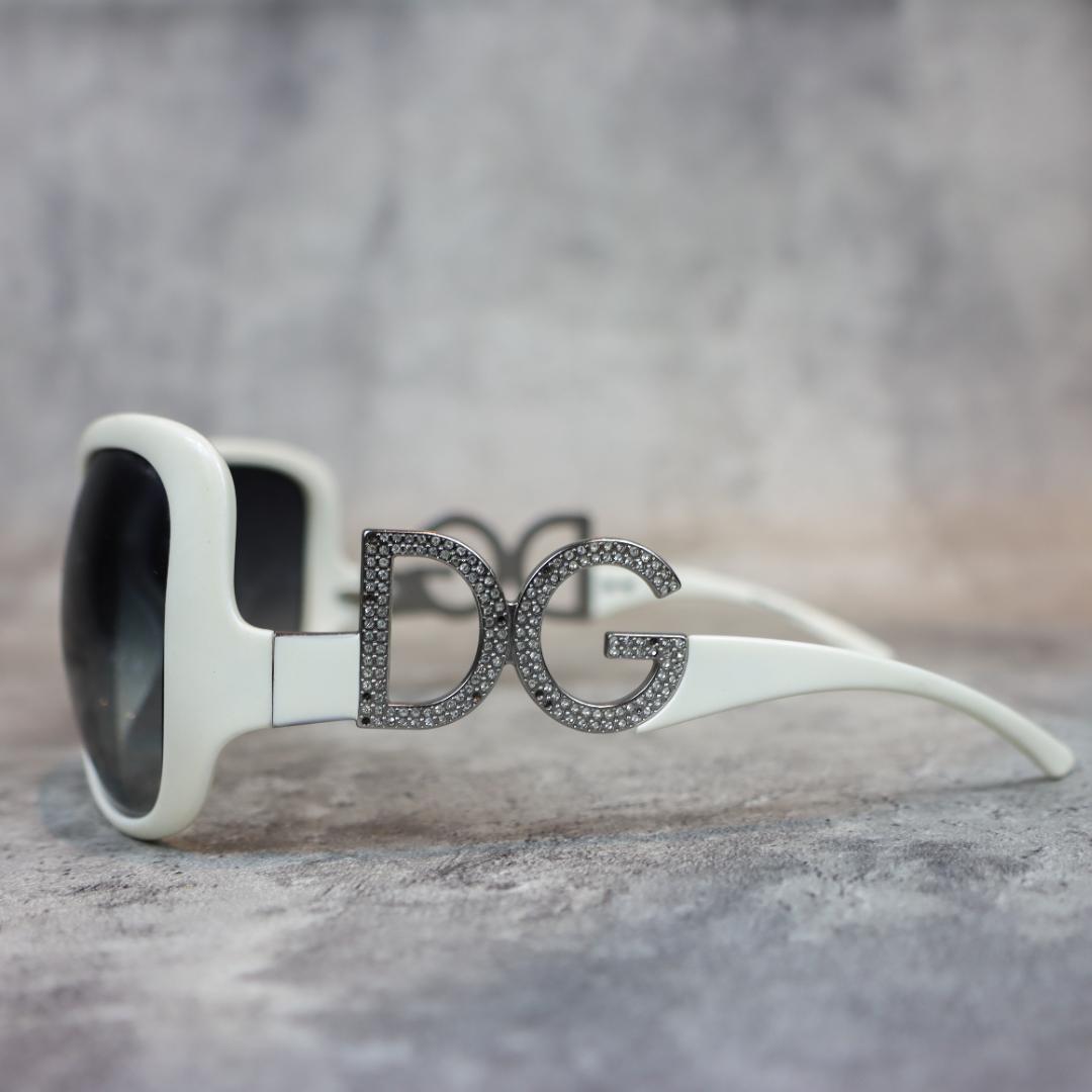 DOLCE&GABBANA ドルチェ＆ガッバーナ DGロゴ サングラス ホワイト