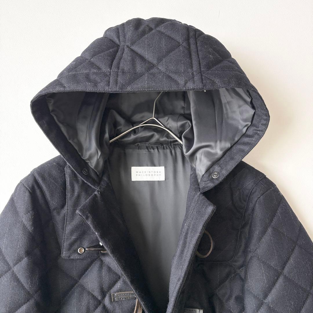 2809y美品 マッキントッシュ キルティングダッフルコート メンズ ネイビー