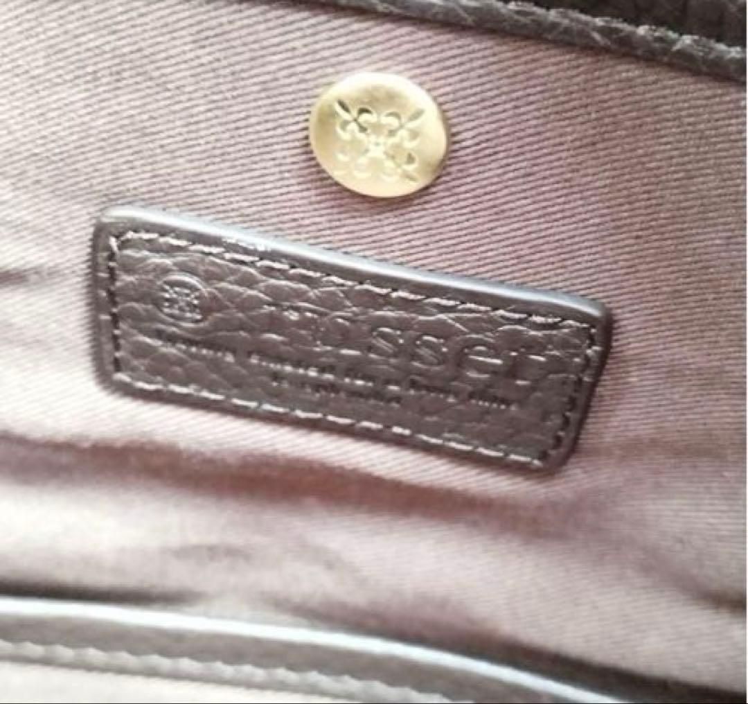ラシット　ボストンバッグ　大容量　ブラウン金具