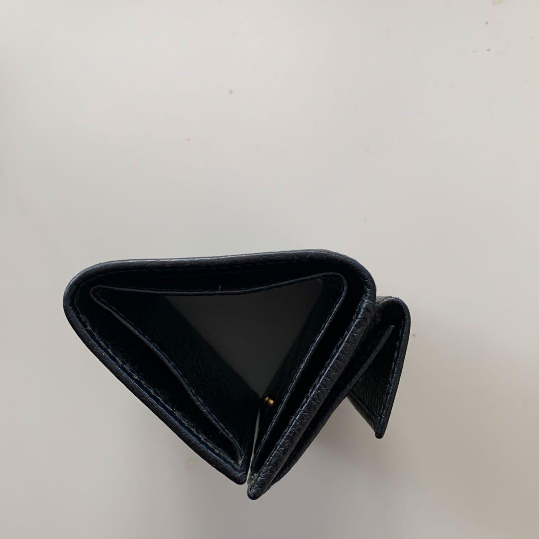 美品！GUCCI GGロゴ ブラックレザー 三つ折り財布