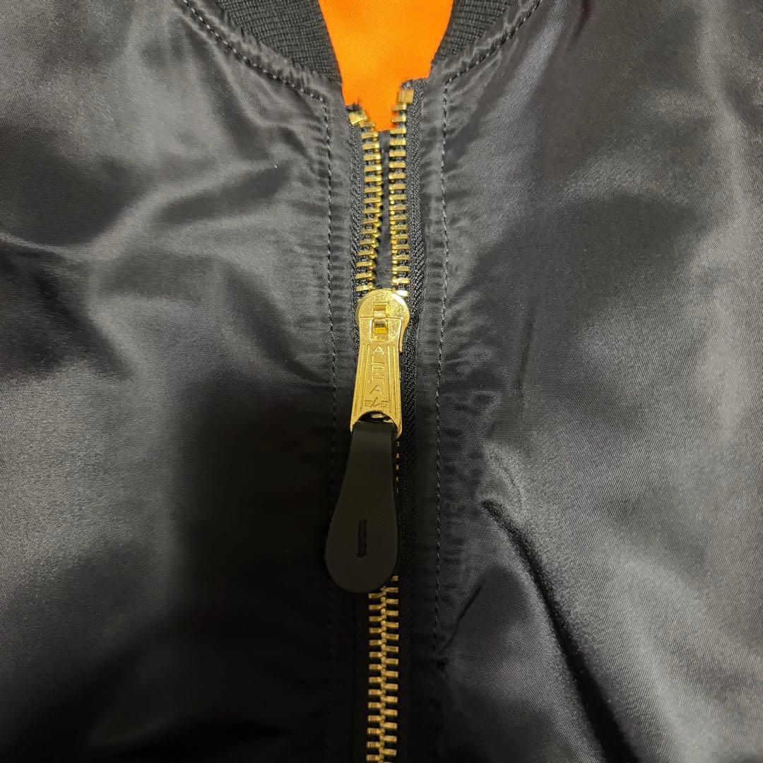 MA-1！ALPHA INDUSTRIES M ブラック リバーシブル 短丈