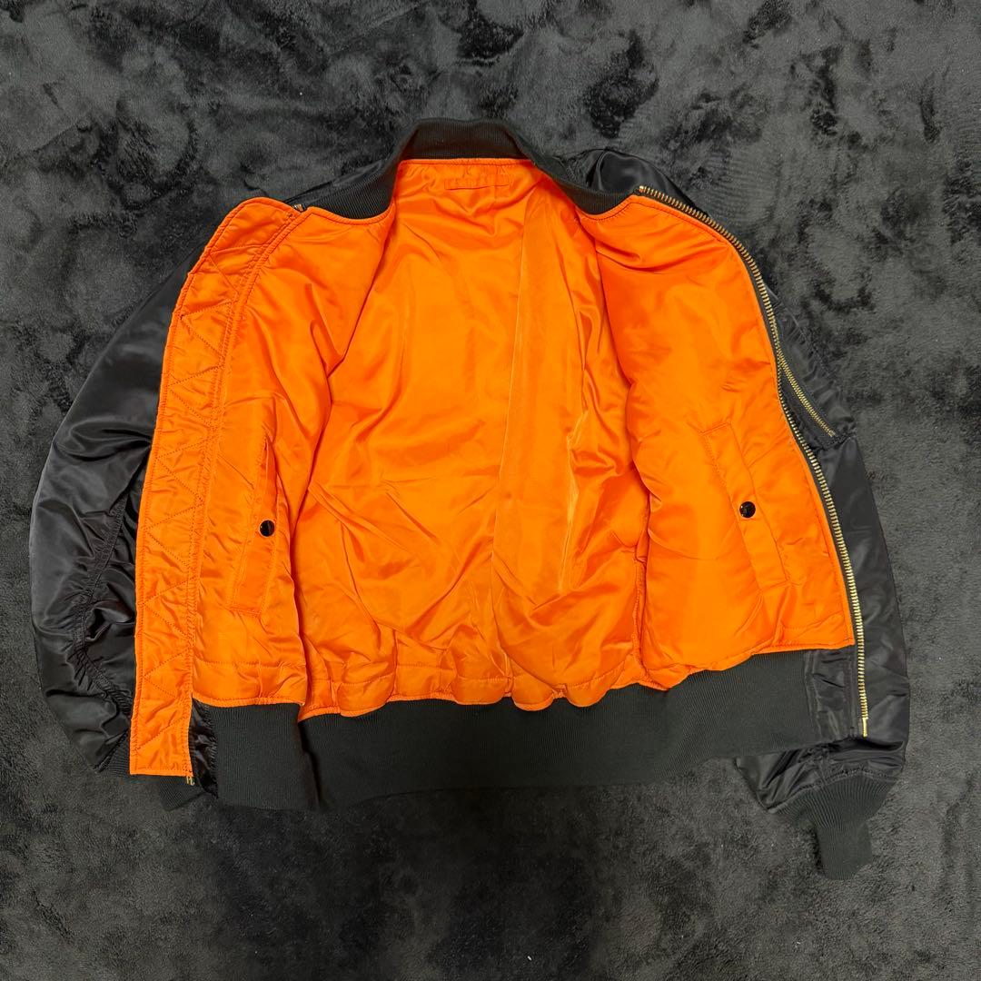 MA-1！ALPHA INDUSTRIES M ブラック リバーシブル 短丈
