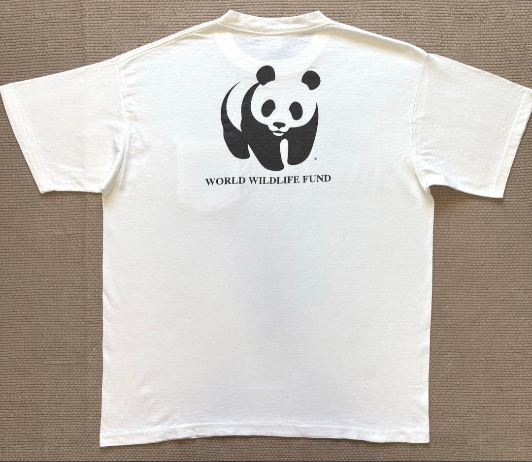 90s USA製 WWF パンダ Tシャツ XL ポケット付 シングルステッチ