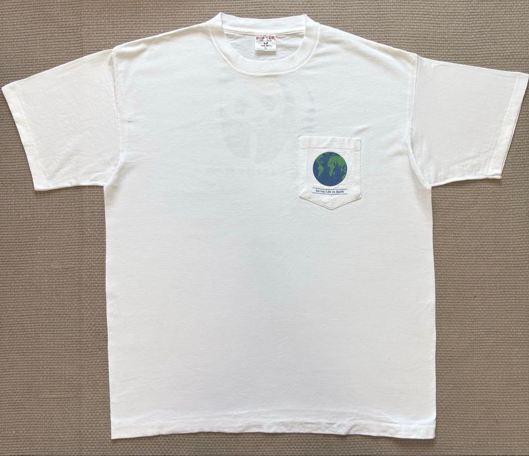 90s USA製 WWF パンダ Tシャツ XL ポケット付 シングルステッチ