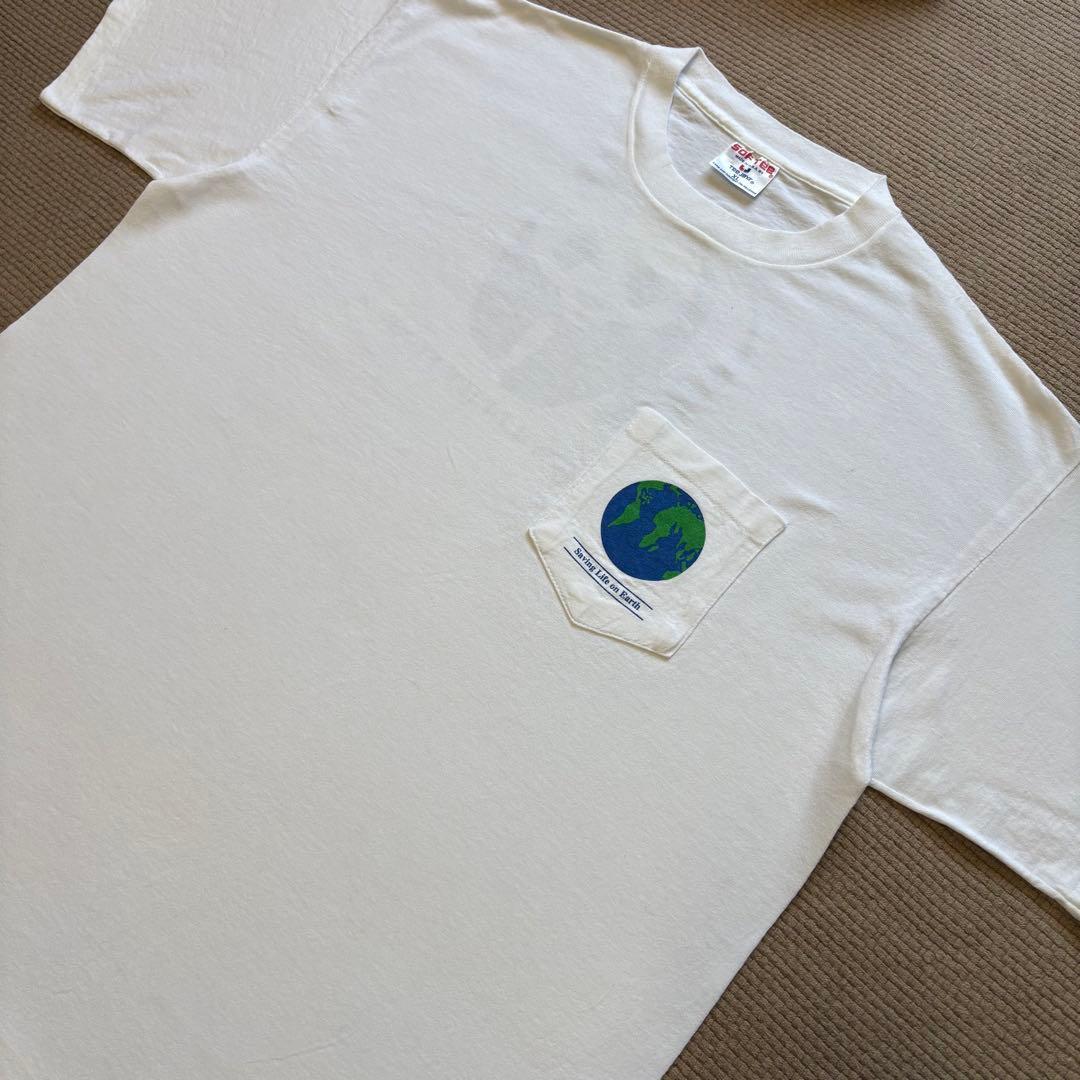 90s USA製 WWF パンダ Tシャツ XL ポケット付 シングルステッチ