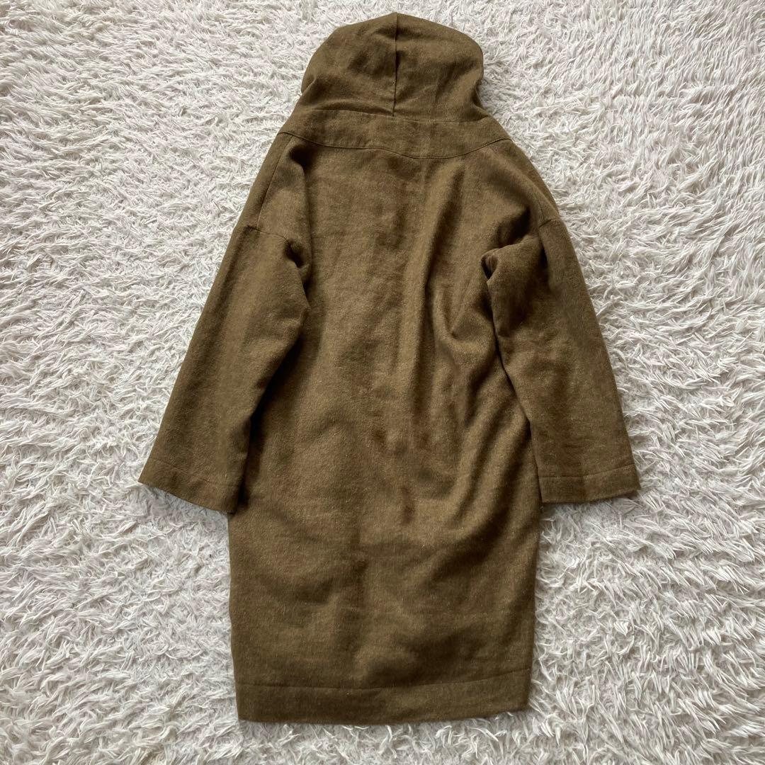 fog linen work フォグリネンワーク フード付きロングコート F