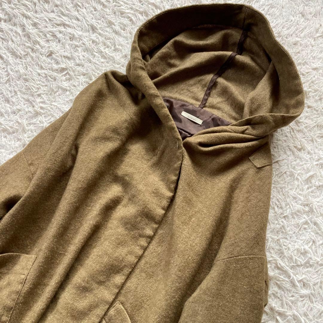 fog linen work フォグリネンワーク フード付きロングコート F