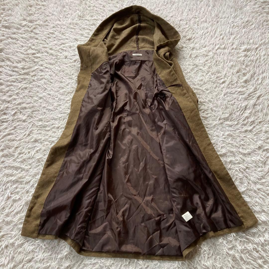 fog linen work フォグリネンワーク フード付きロングコート F
