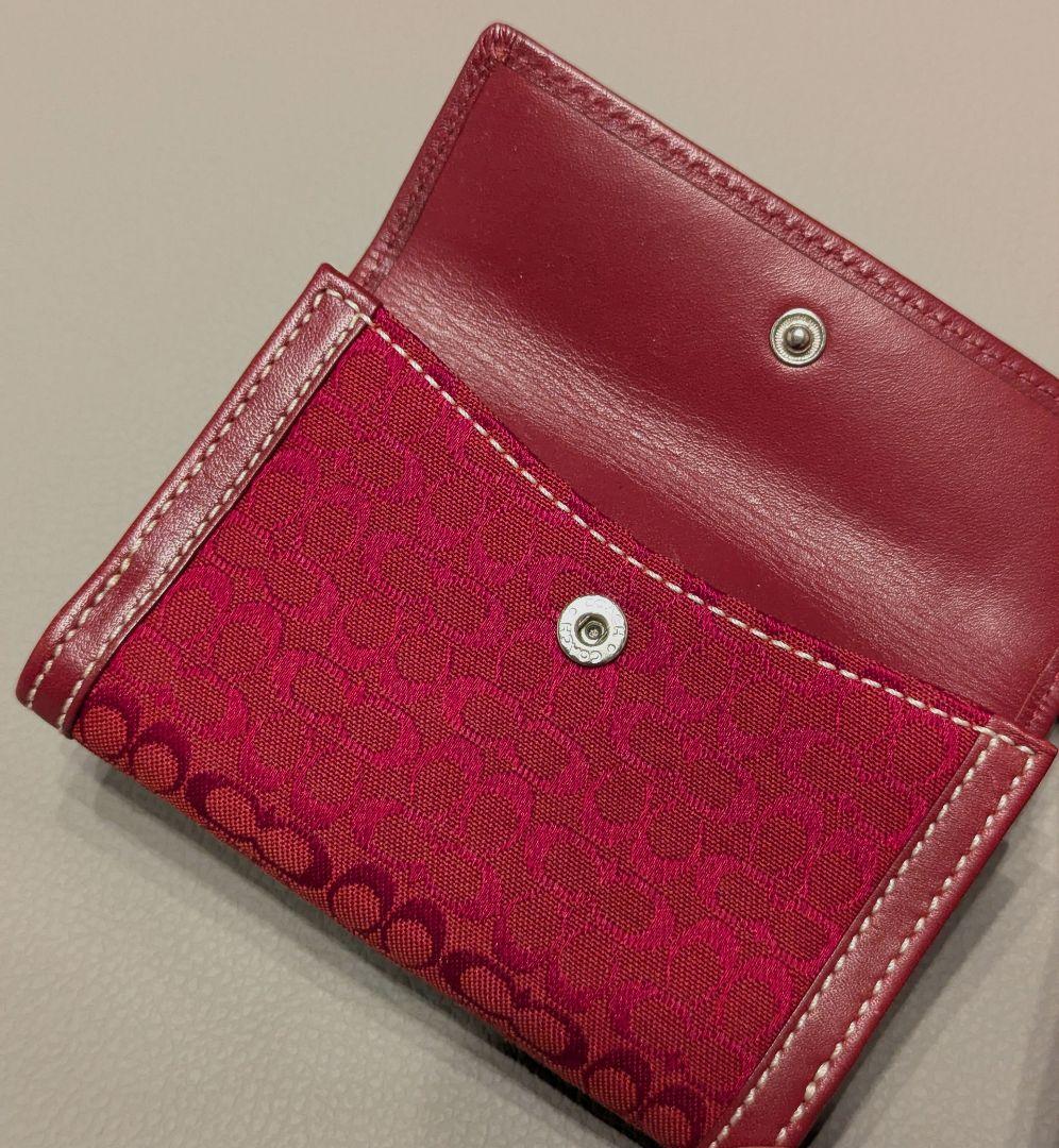 ⭐️COACH/コーチ⭐️三つ折り財布⭐️レッド⭐️匿名配送⭐️即購入OK!⭐️