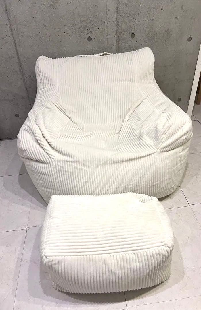 HUGME 1人掛けビーズソファ IVORY