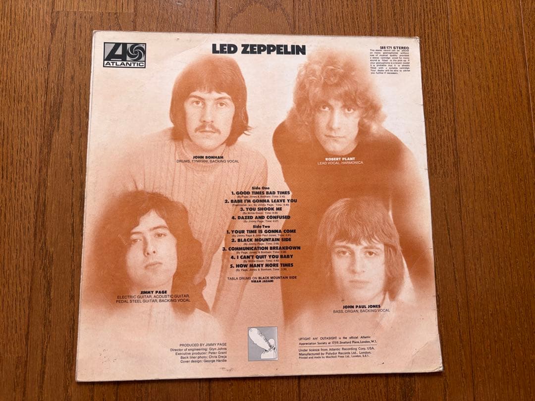 Led Zeppelin 1st UKオリジナル 1/1修正マト