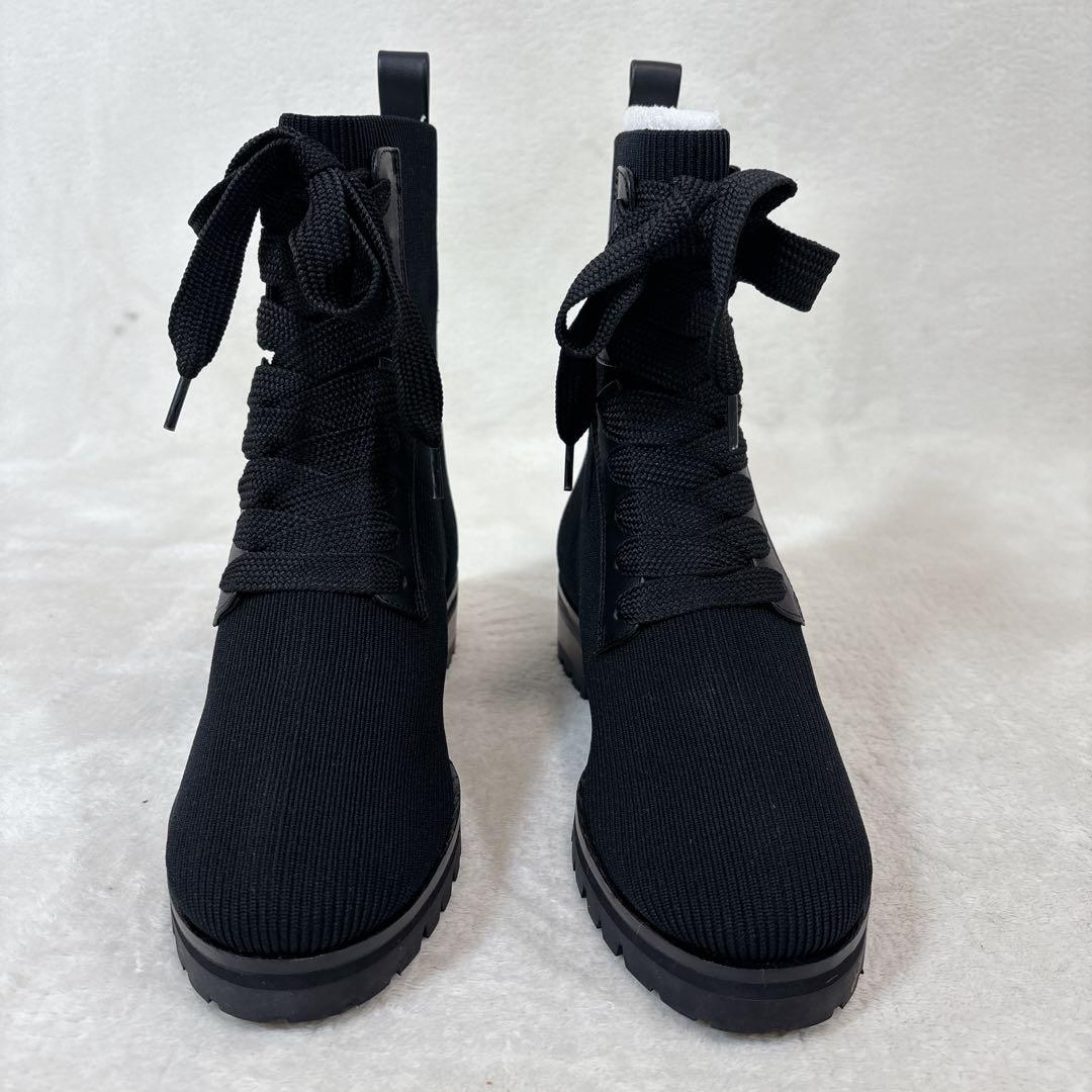 【極美品】Kate Spade MERIGUE ブーツ 黒 ニット レザー