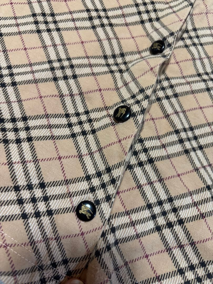 あき Burberry チェック柄 半袖Tシャツ M