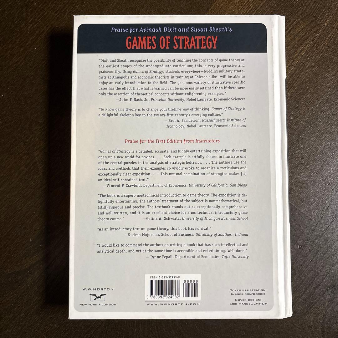 ビジネス・経済 Games of Strategy 2nd Edition