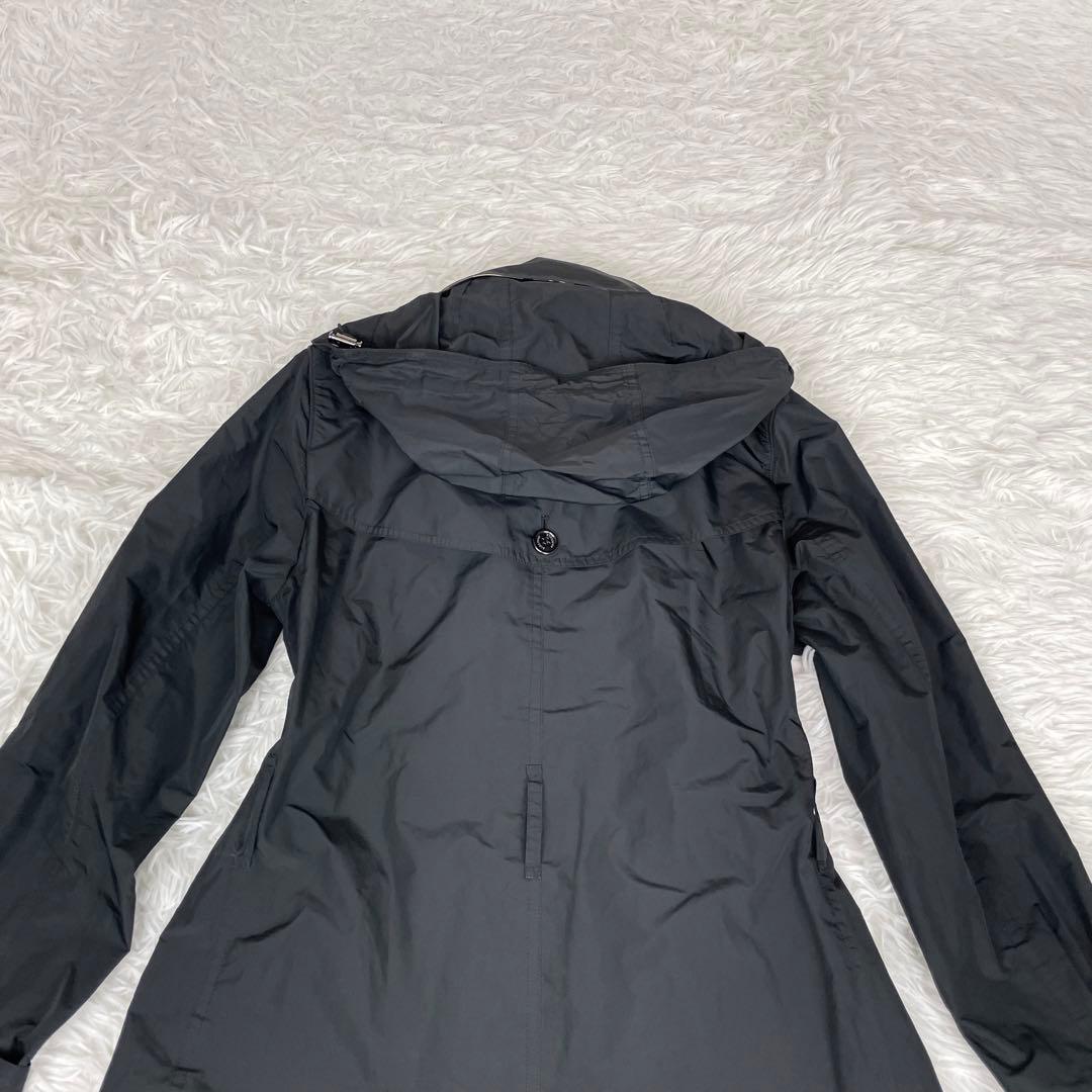 極美品✨バーバリーロンドン✨トレンチコート✨38✨Ｍ✨ナイロン✨ノバチェック✨黒