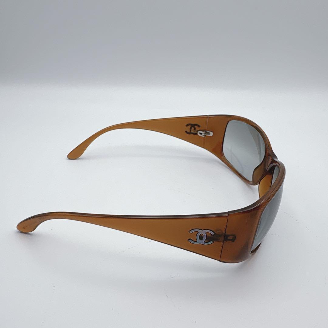 CHANEL シャネル サングラス ココマーク セルフレーム スクエア ブラウン