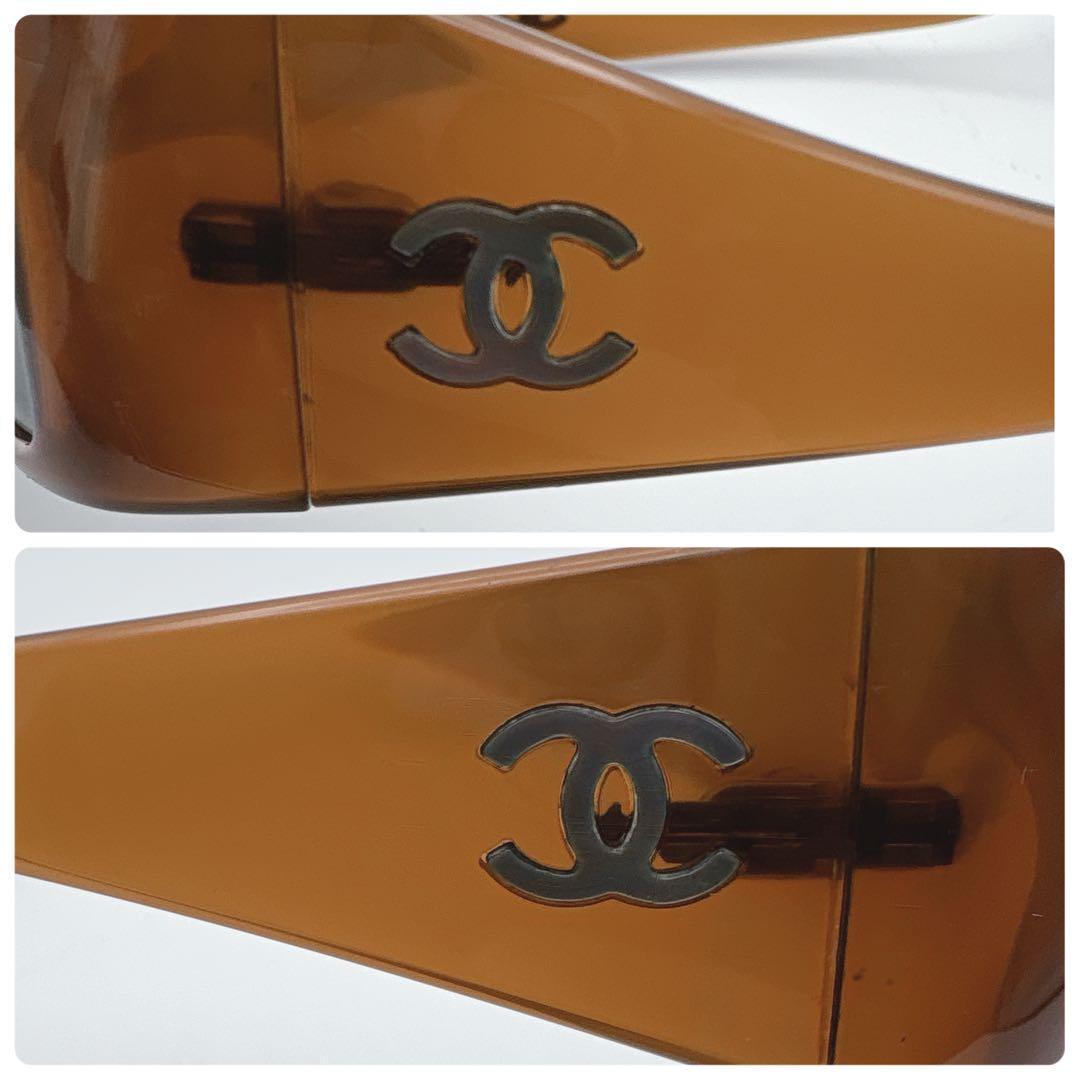 CHANEL シャネル サングラス ココマーク セルフレーム スクエア ブラウン