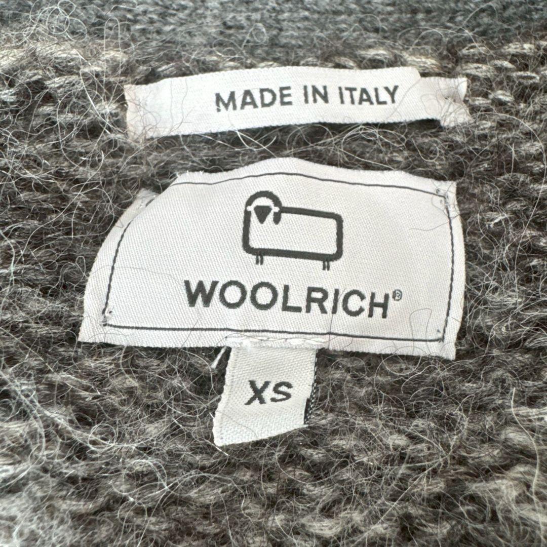 未使用に近い WOOLRICH カーディガン グレー イタリア製 ボーダー