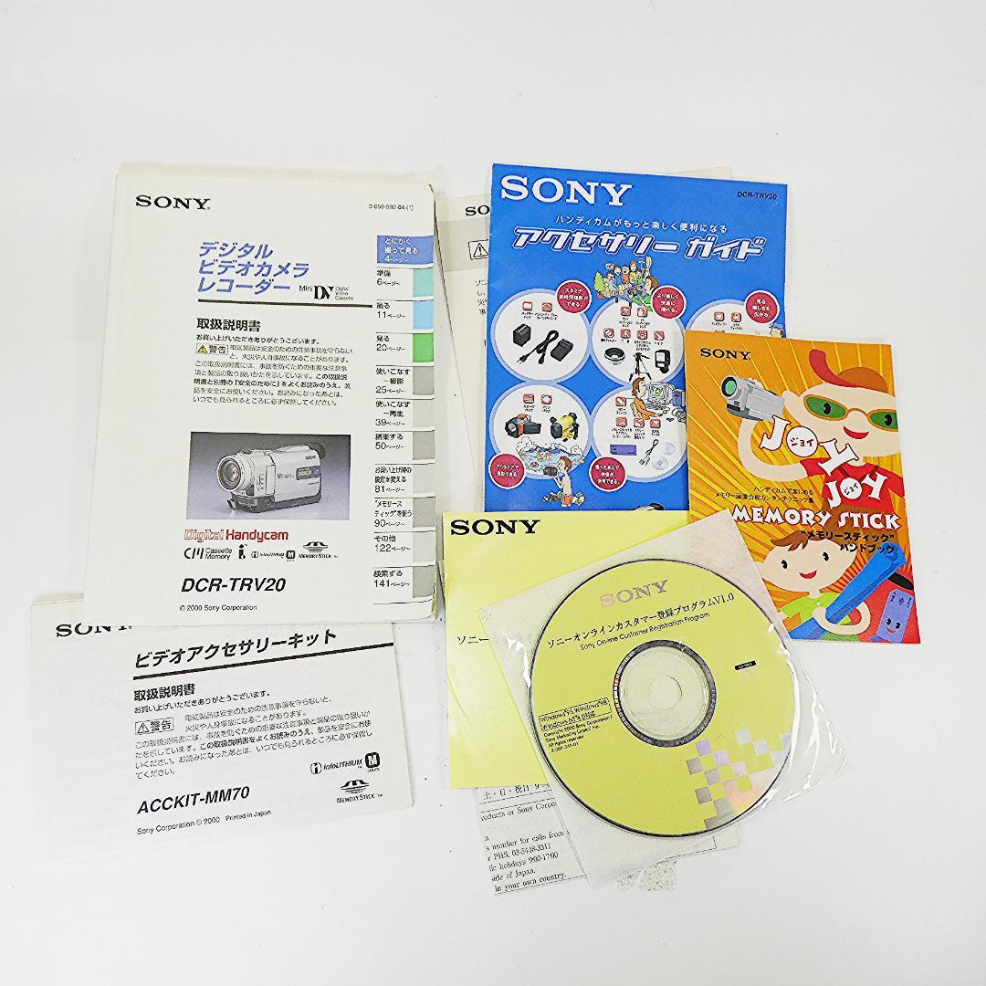 美品・動作品ソニー DCR-TRV20 MiniDV ビデオカメラ DVD化に