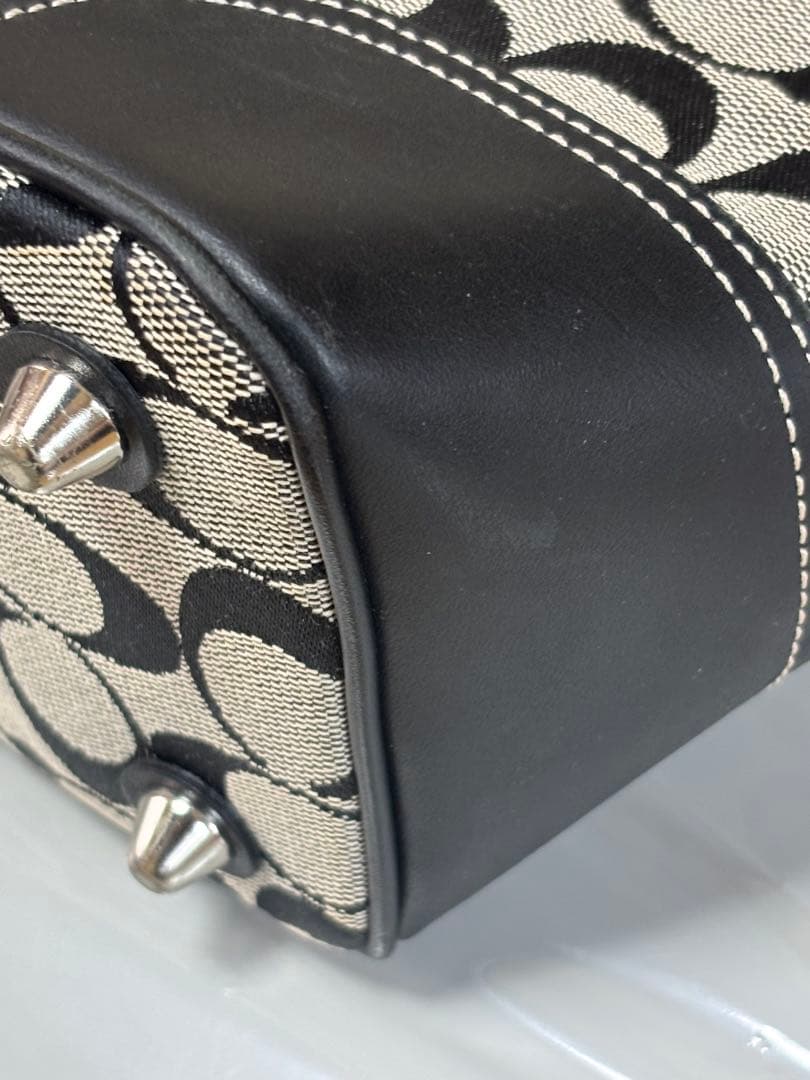 セール‼️Coach ボストンバッグ グレー/ブラック横35×横23×幅10cm