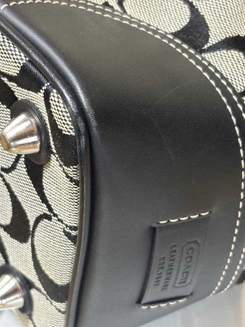 セール‼️Coach ボストンバッグ グレー/ブラック横35×横23×幅10cm