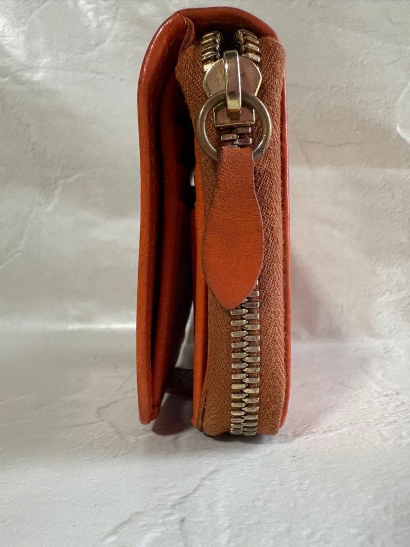 IL BISONTE 二つ折り財布 オレンジ
