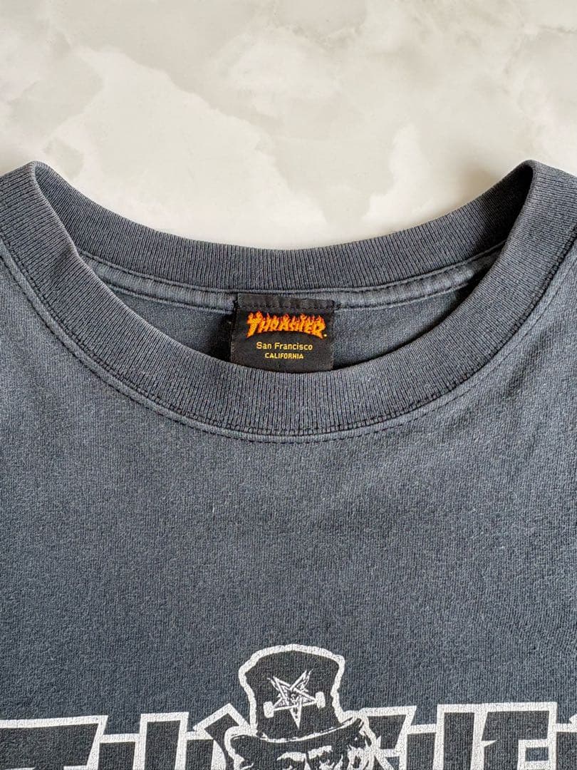 00's THRASHER Uncle Sam Logo Tシャツ フレイムタグ