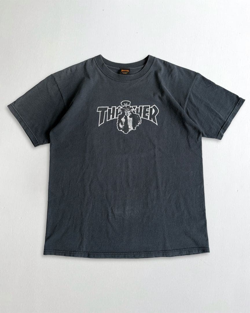 00's THRASHER Uncle Sam Logo Tシャツ フレイムタグ