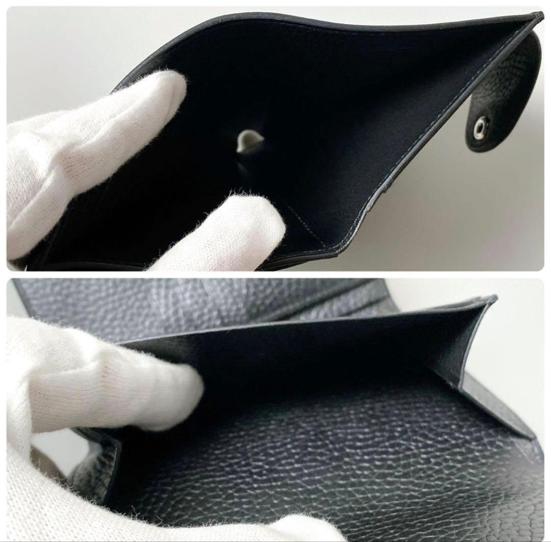 HERMES / イリアードW刻印 二つ折り財布 ブラック
