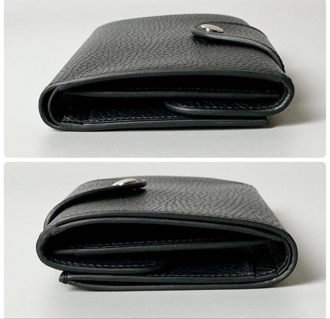 HERMES / イリアードW刻印 二つ折り財布 ブラック