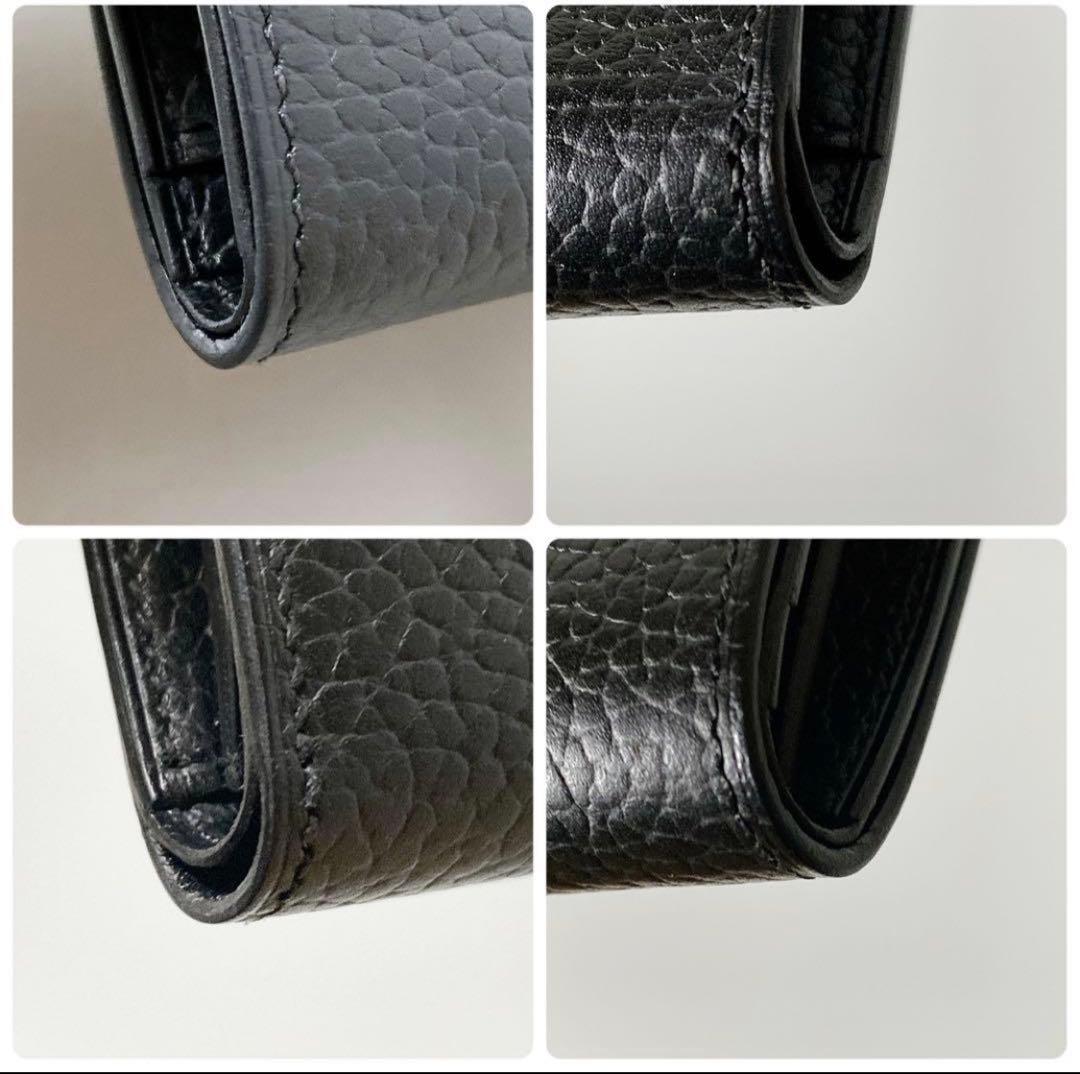 HERMES / イリアードW刻印 二つ折り財布 ブラック