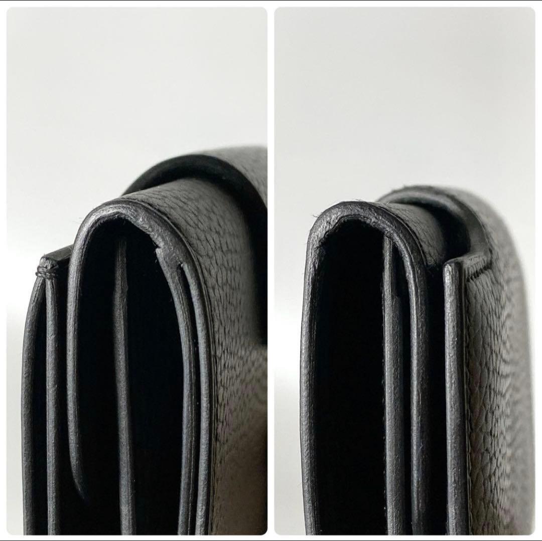 HERMES / イリアードW刻印 二つ折り財布 ブラック