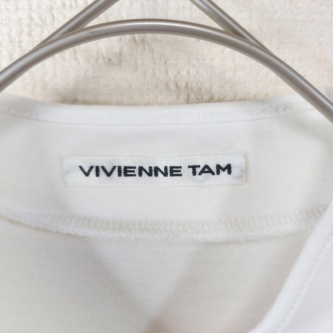 VIVIENNE TAM ドラゴン　チャイナハイネック カットソー ０