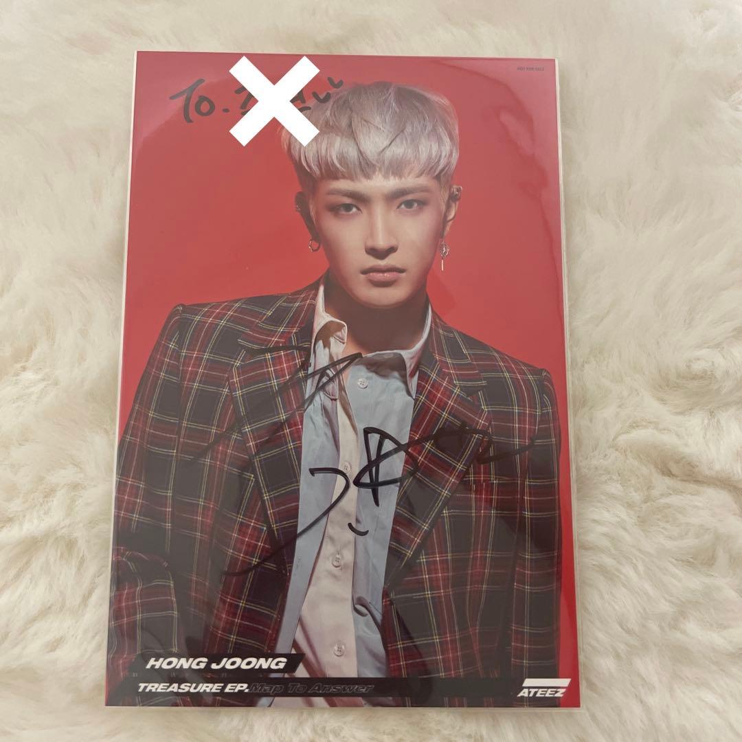 ateez ATEEZ ホンジュン 直筆サイン入り ポストカード