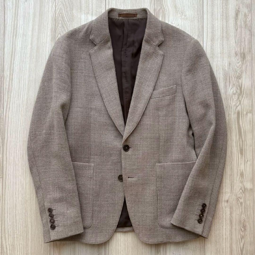 PaulSmith 現行 アンコンジャケット グレージュ S 日本製 春秋