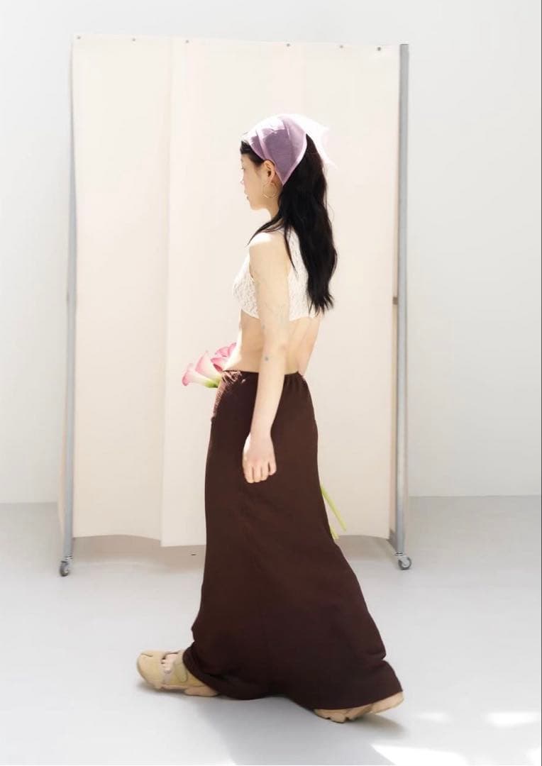 powol ロングスカート　ブラウン