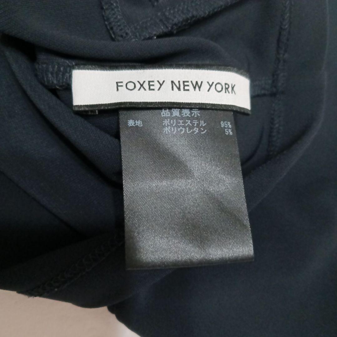 美品【FOXEY NEW YORK】カーディガン40 ネイビー