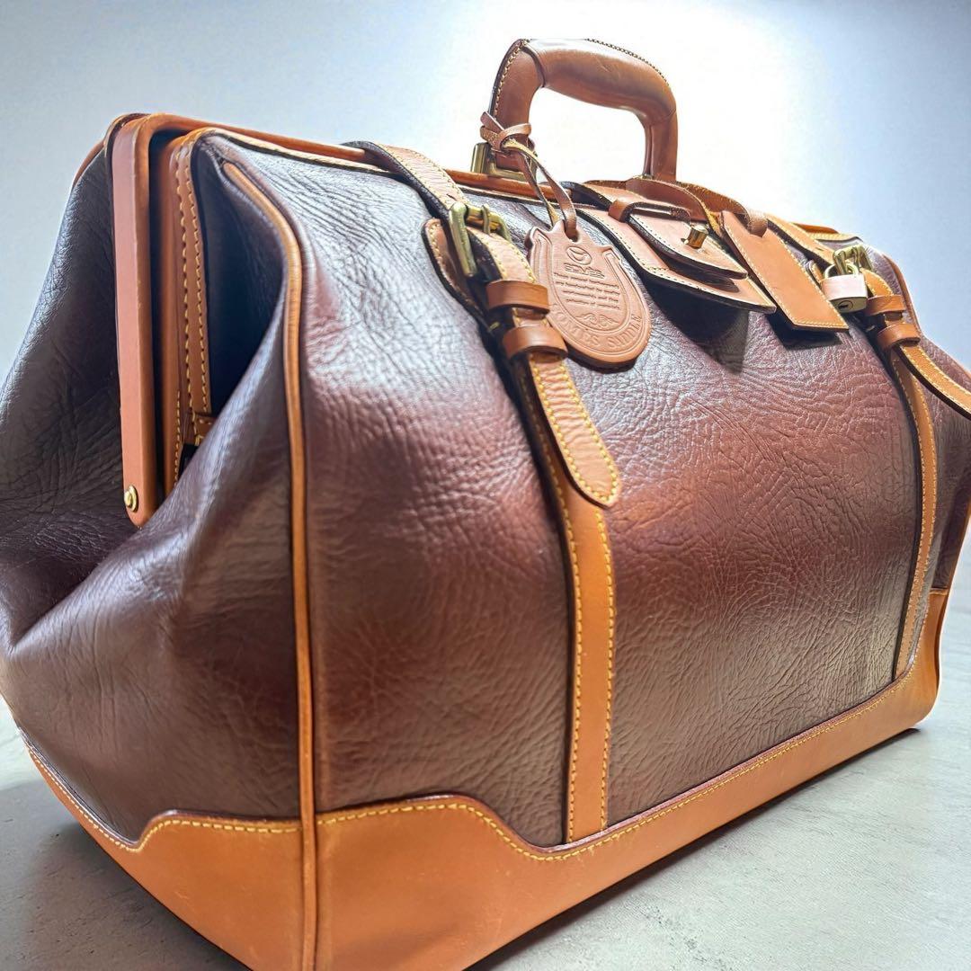 SOMES SADDLE★ダレスバッグ レザーボストンバッグ レッドブラウン系