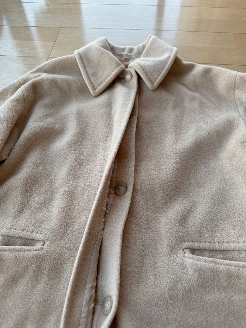 MAXMARA マックスマーラ　ウール　カシミヤ　ロングコート　白タグ