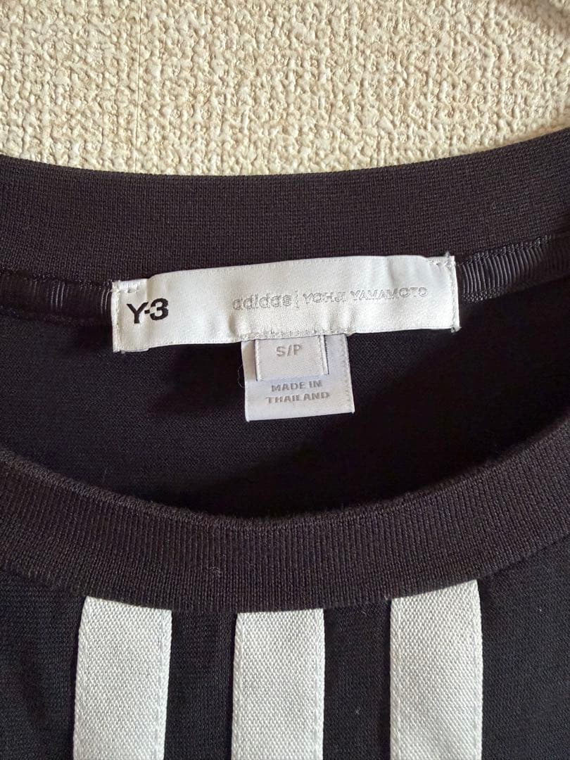 【最終お値下げ】Y-3 ✨ストライプTシャツ ブラック S/P