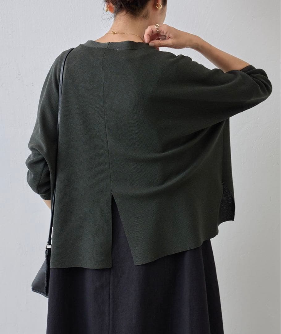 【極美品】BEARDSLEY サラッとカーディガン　ハオリ　ダークグレー