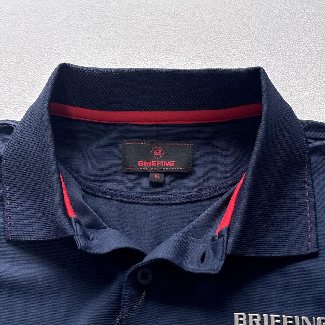 【新品　タグ付き】BRIEFING ネイビー ポロシャツ　ゴルフウェア　ロゴ入り
